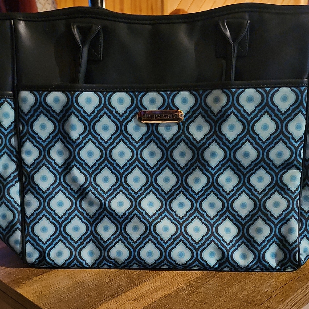 Tupperware Consultant Award Tote Bag Blue Pattern
